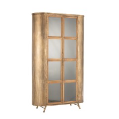 CABINET ANTIQUE GOLD 2 DOORS CURVED 